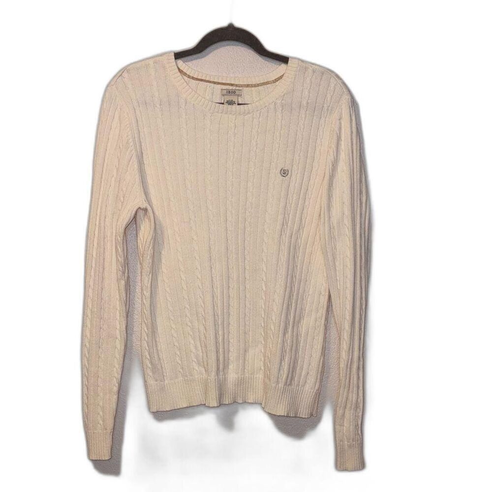 Izod Women's Cream Sweater Large